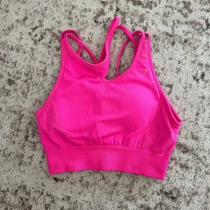 Gymshark ultra seamless pink sports bra